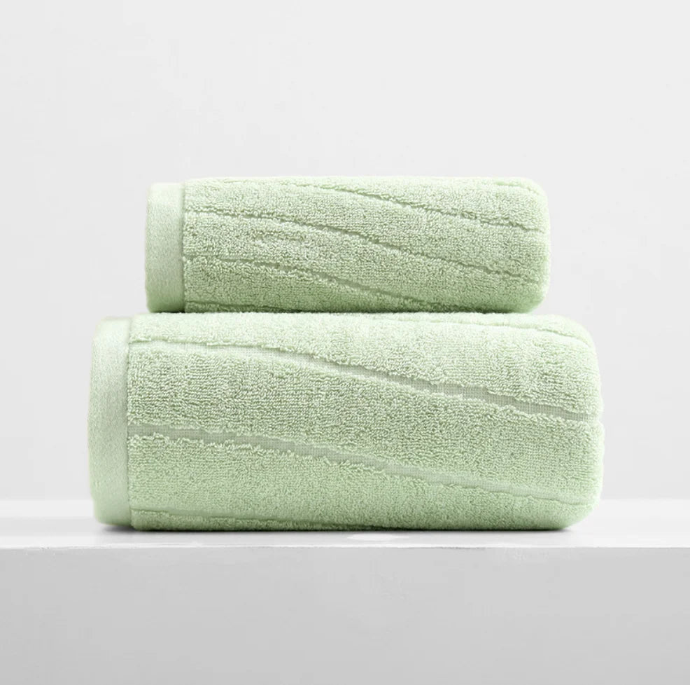 100% Cotton Towels Set, Highly Absorbent, 2 pcs Bath and Hand Towels