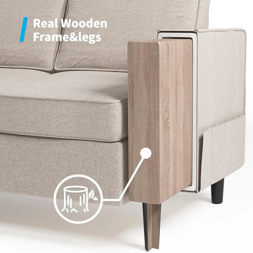 Sectional L Shaped Sofa Couches Living Room Sets