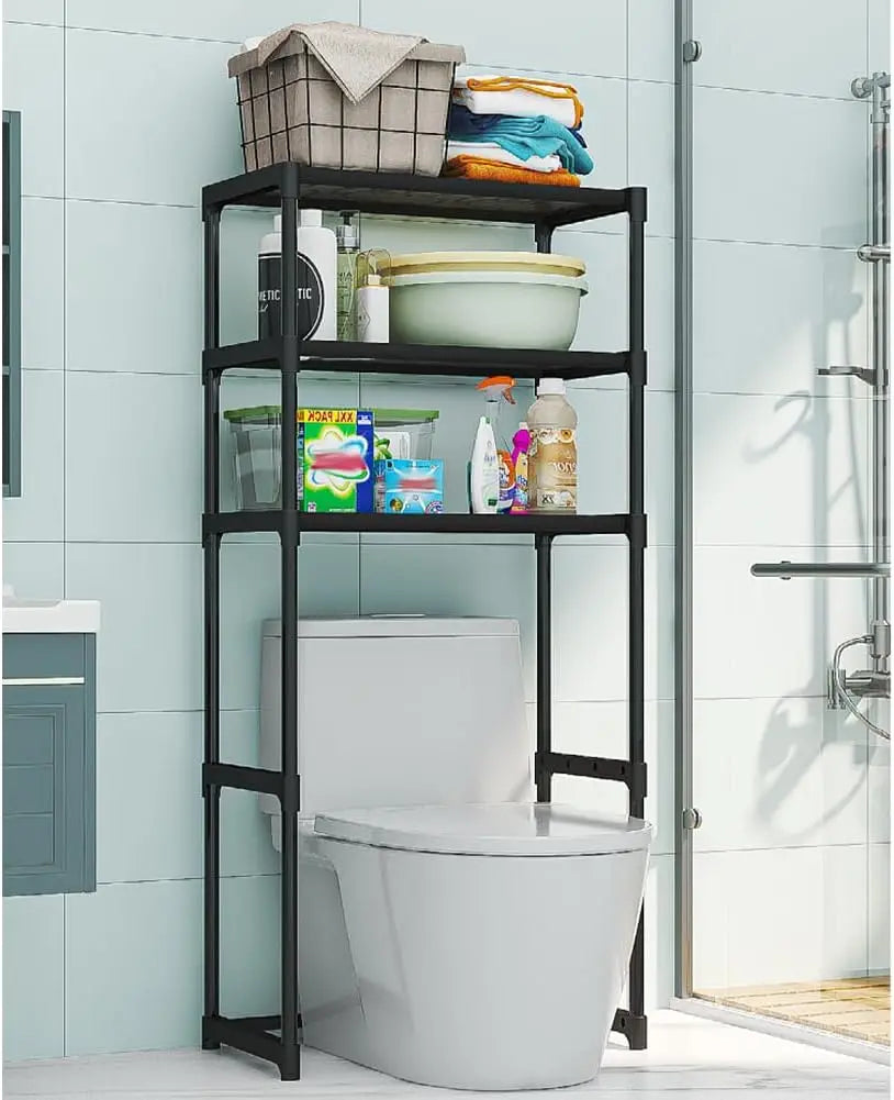 Over-the-Toilet Storage Cabinet, 3-Tier Metal Bathroom Organizer Shelf