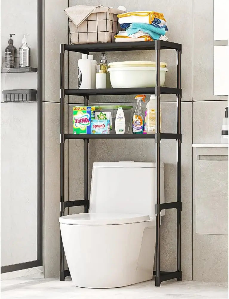 Over-the-Toilet Storage Cabinet, 3-Tier Metal Bathroom Organizer Shelf