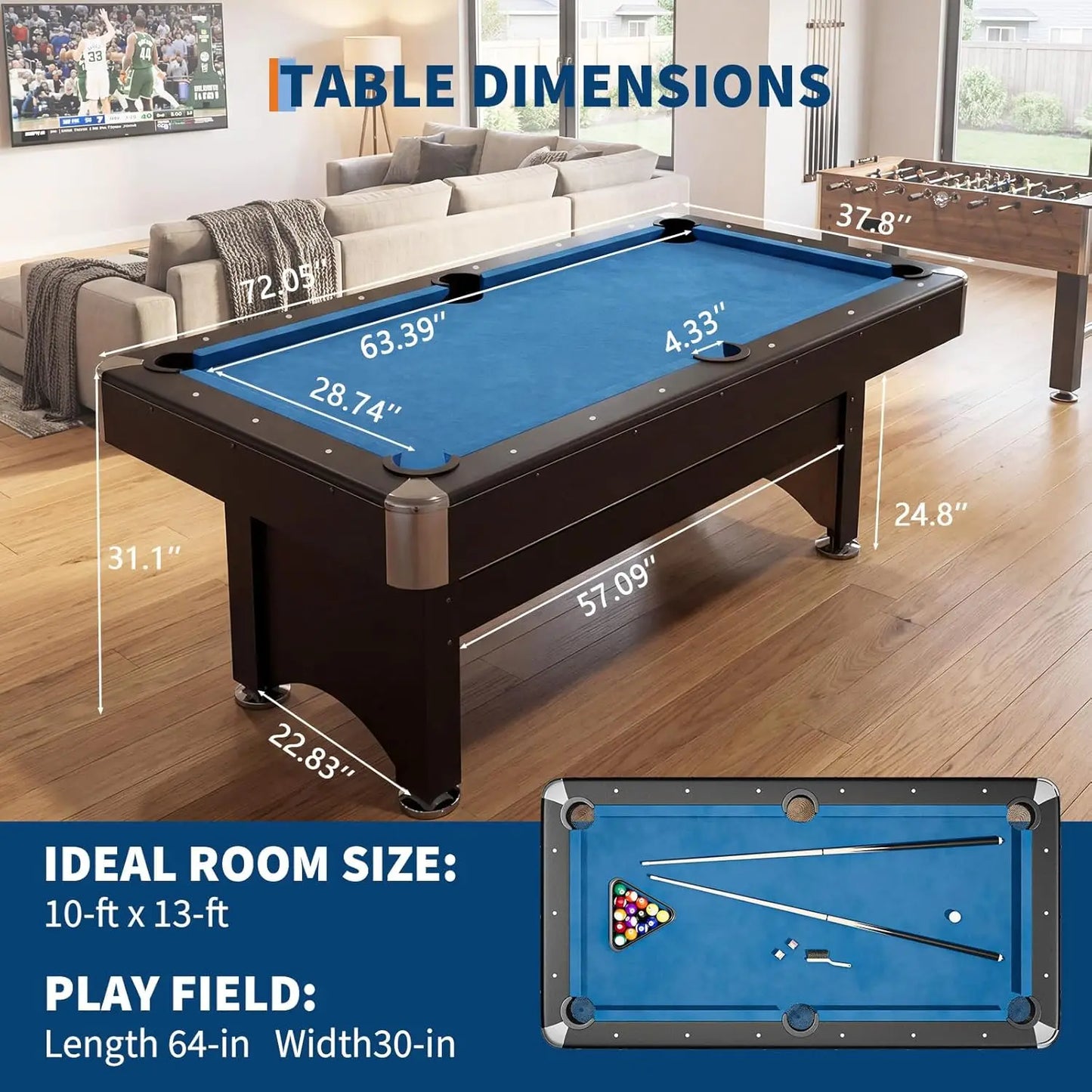 2-in-1 Multi-Game Combination Table