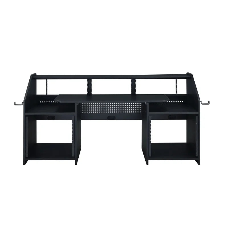 Annette Black Music Desk with Slim Design for Home Studio