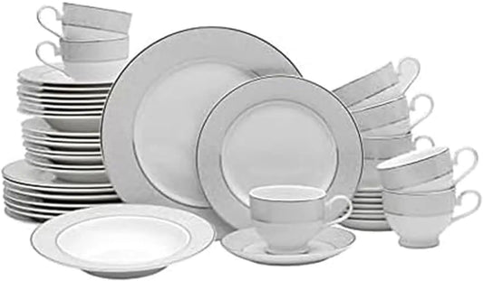 40-Piece Dinnerware Set for 8, Durable Porcelain Dishwasher Safe