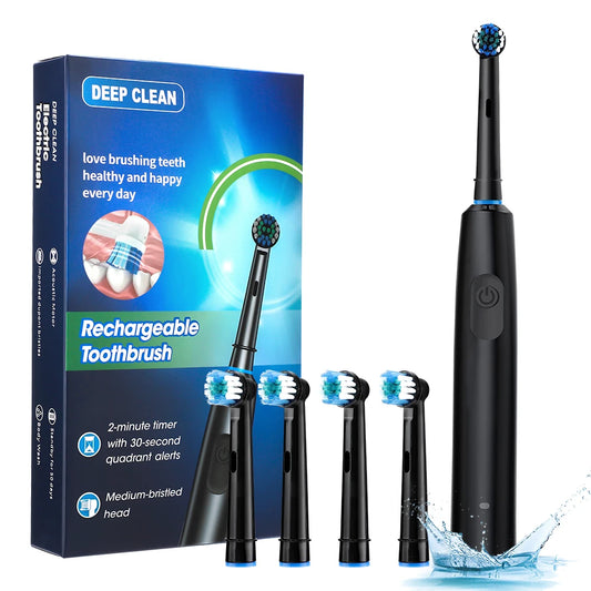 Electric Toothbrush Cordless USB Rechargeable Waterproof Intelligent Toothbrush