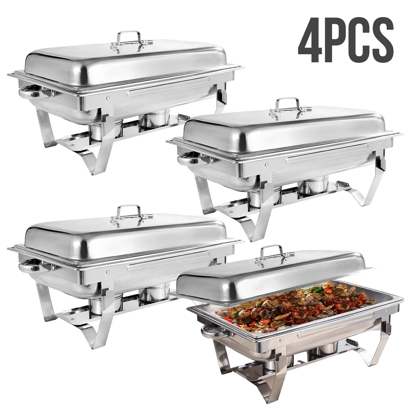 Chafing Dish Buffet Set 8QT Electric Stainless Steel for Party Catering