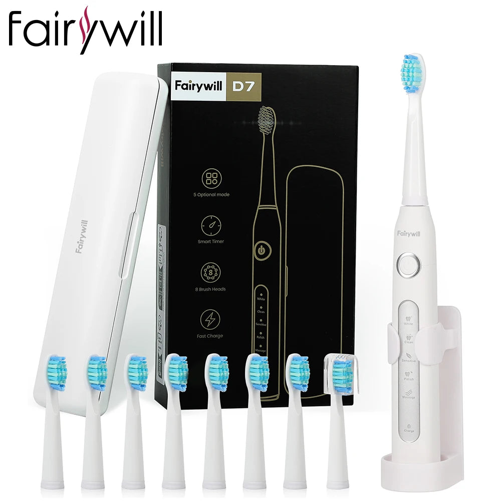 Electric Toothbrush 5 Modes USB Charger Tooth Brushes Replacement