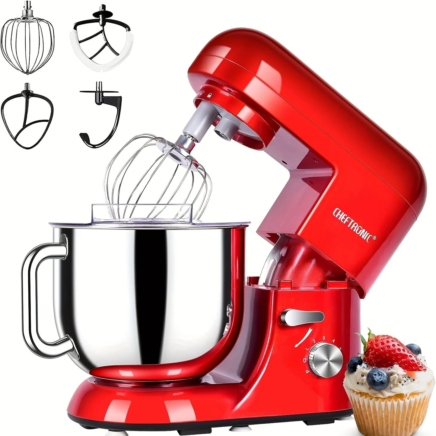 1pc 7 Qt Tilt-Head Electric Household Stand Mixer