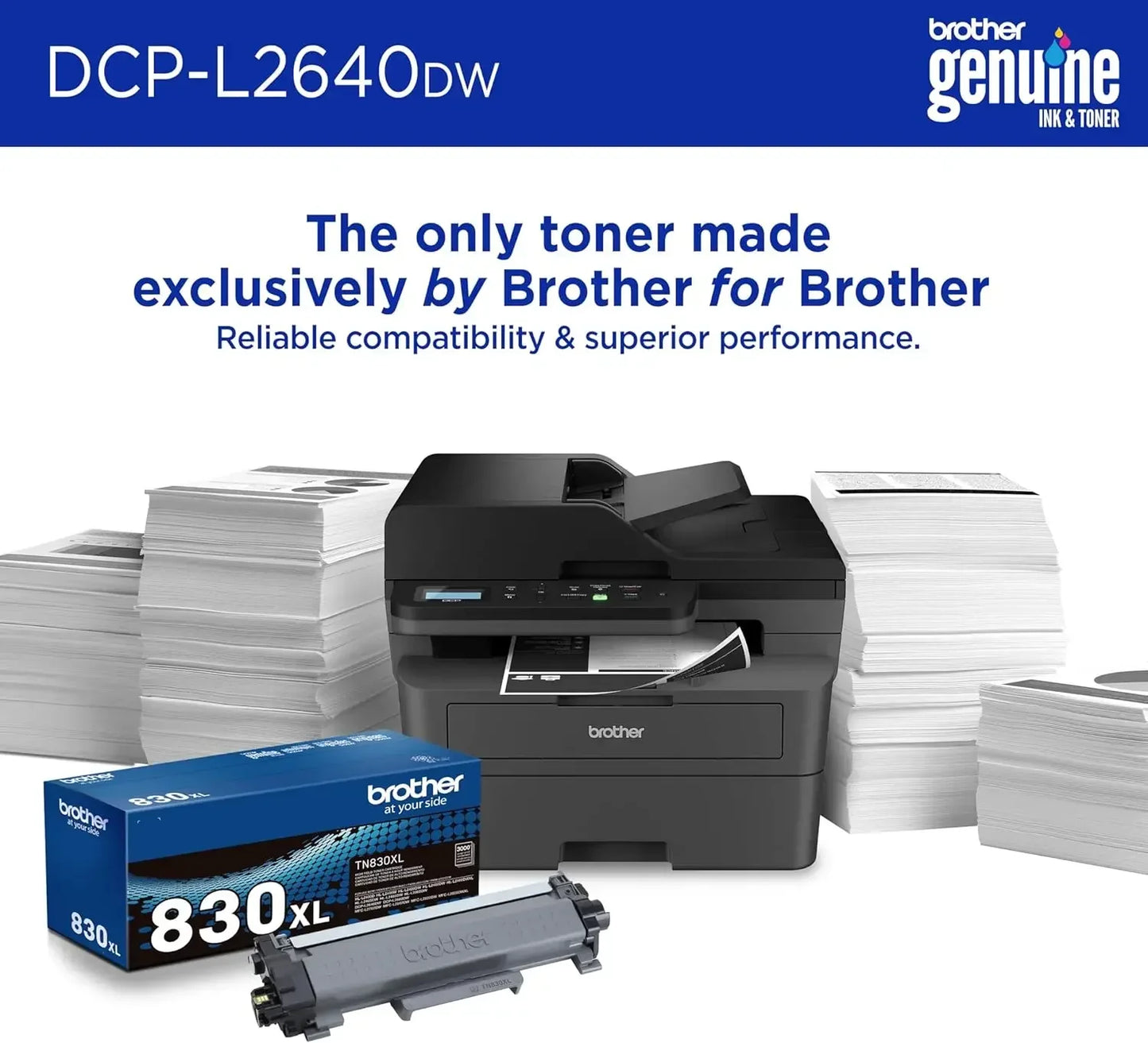 Wireless Compact Monochrome Multi-Function Laser Printer with Copy and Scan