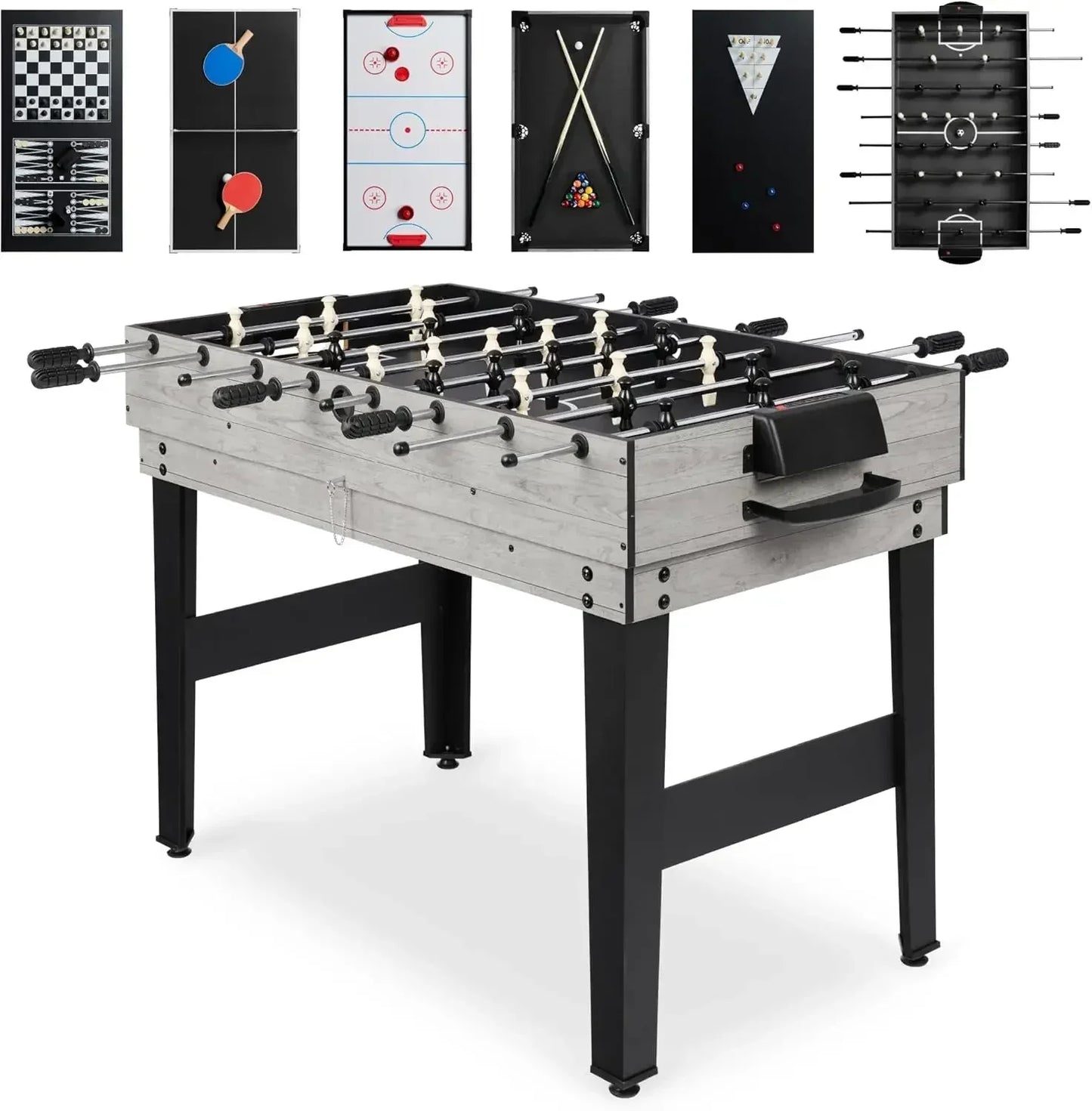 10-in-1 Combo Game Table Set w/Hockey, Foosball, Pool, Shuffleboard