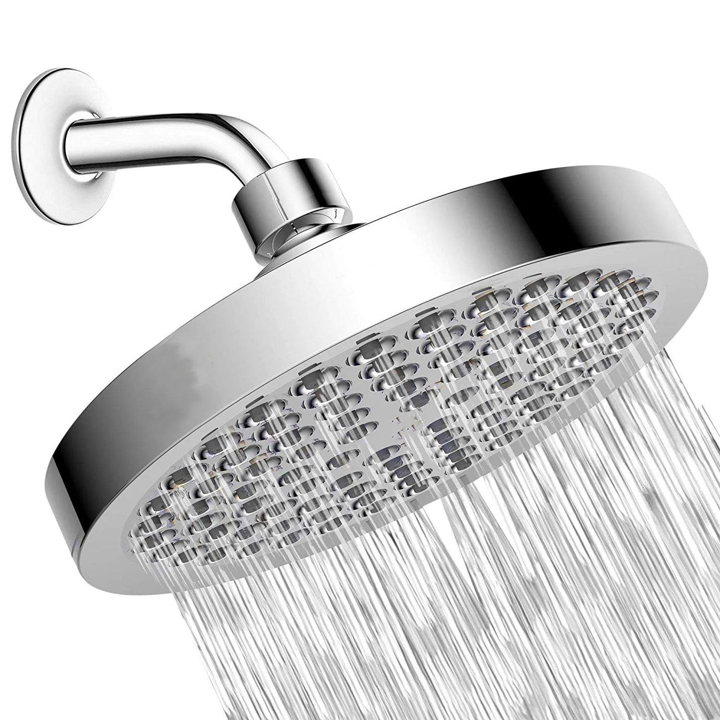 6 "Pressurized Shower Head Spray Settings Ceiling Mounted Bathroom Accessories