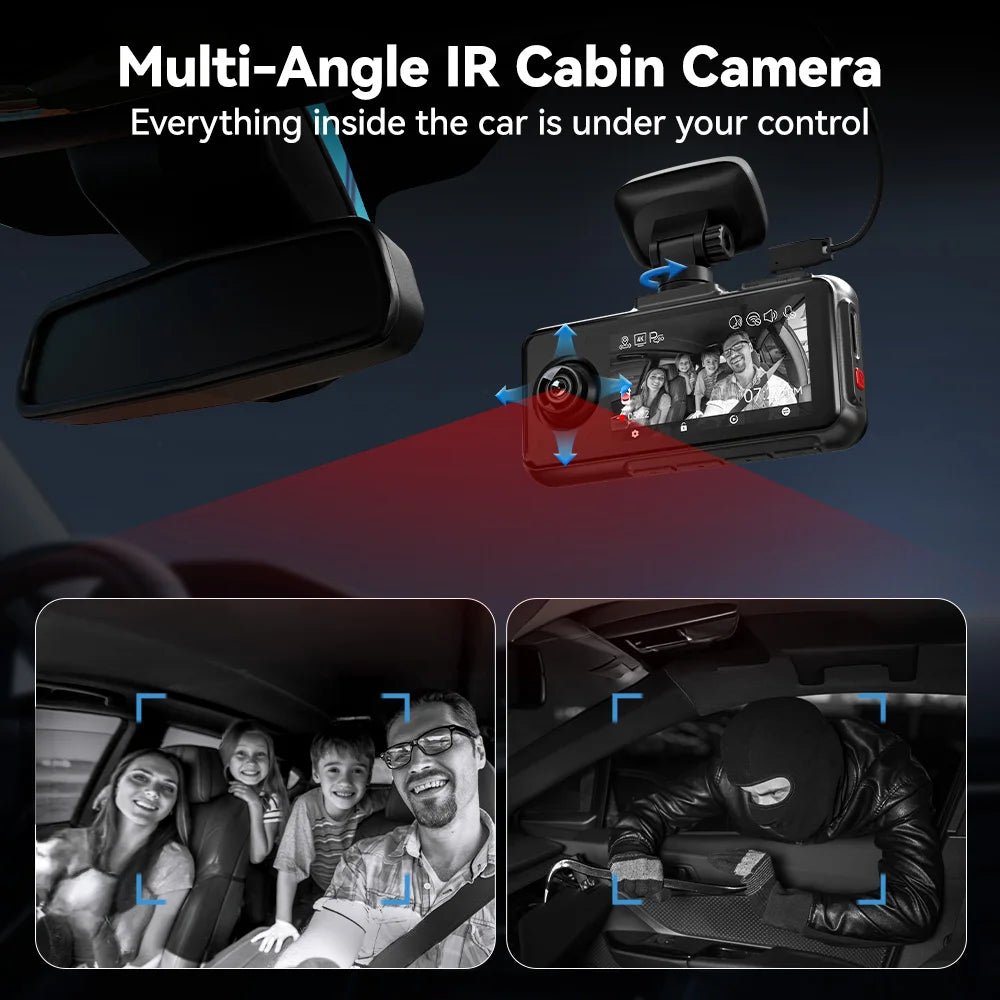 Cameras Front/Cabin/Rear Cam Built-in WiFi GPS Night Vision