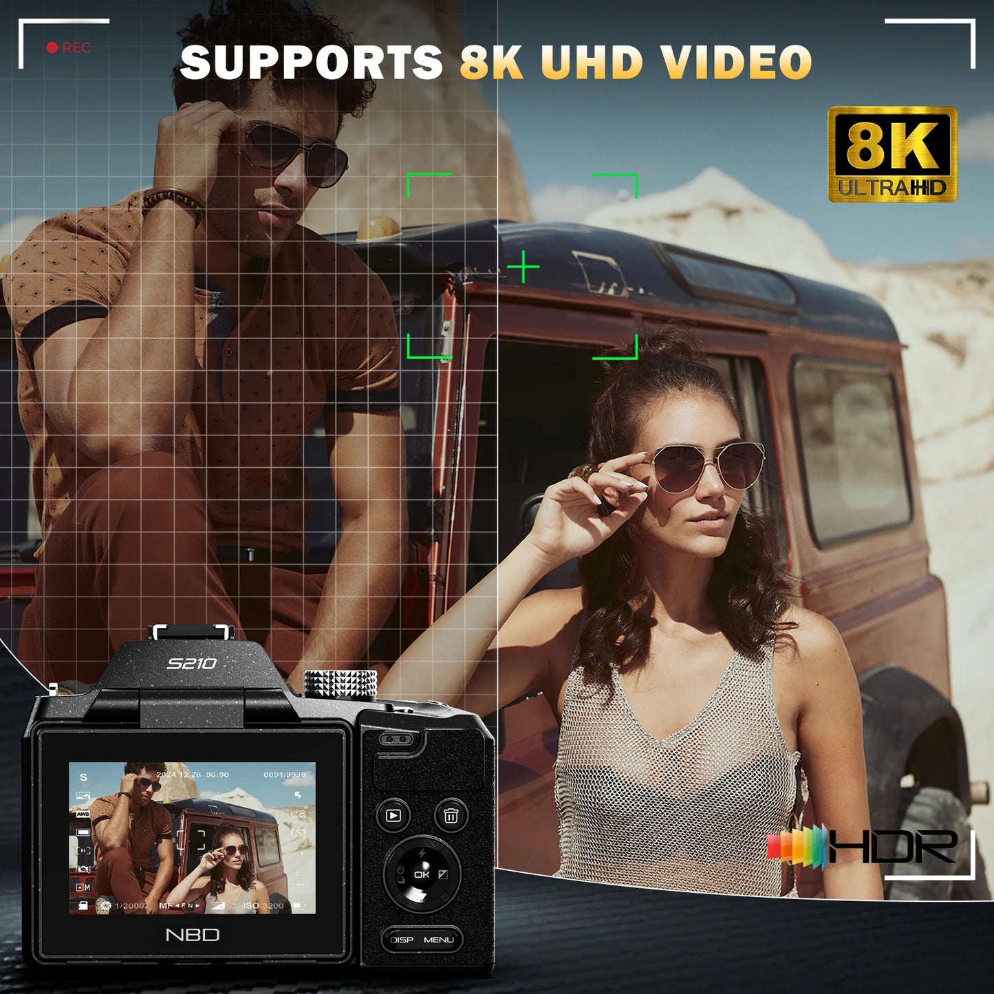 Digital Cameras With WiFi & App Control Vlogging Camera