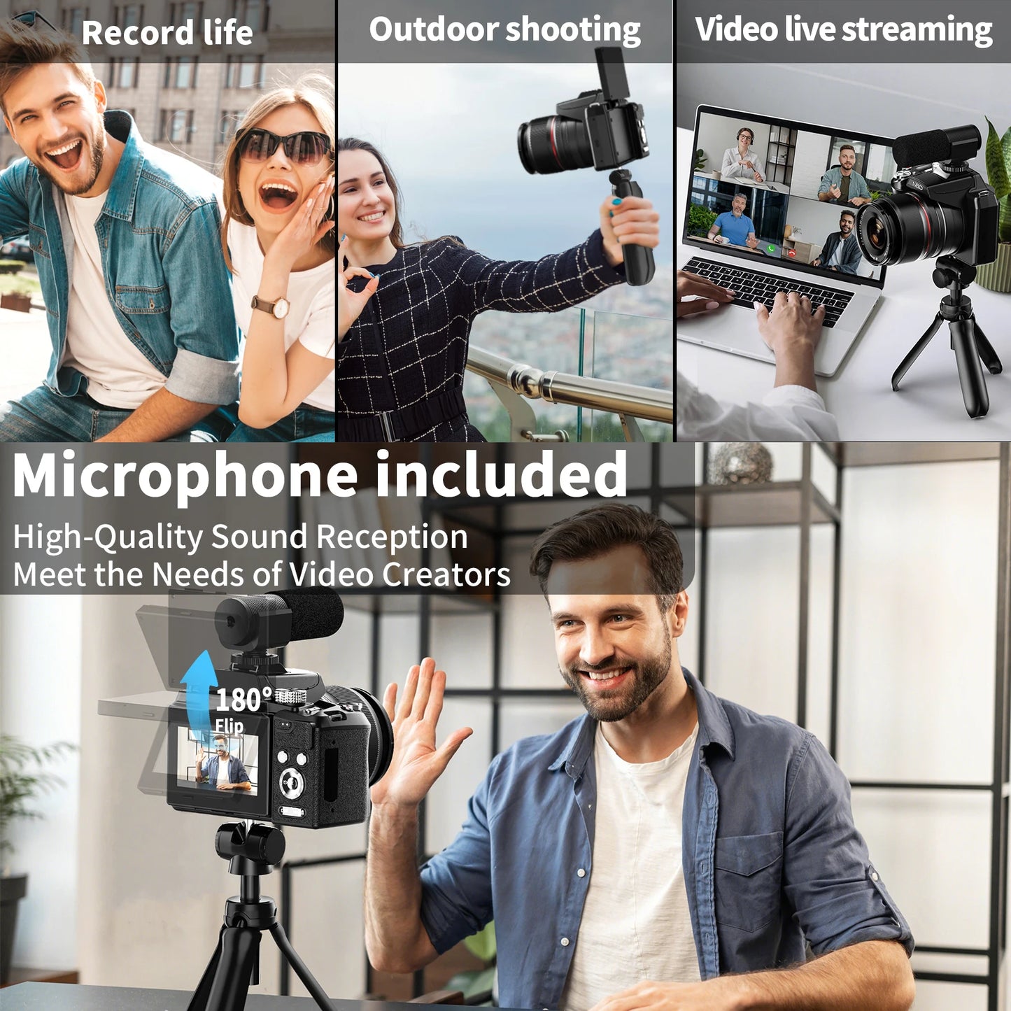Digital  Zoom Camera With WiFi & App Control