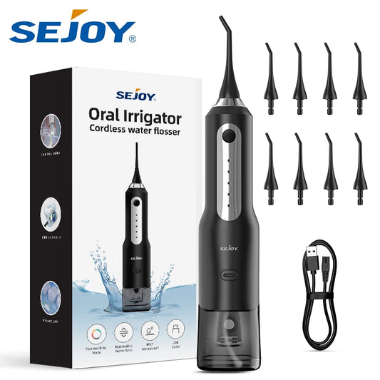 Water Flosser  Dental Oral Irrigator USB Rechargeable,5 Working Modes,5 Nozzles