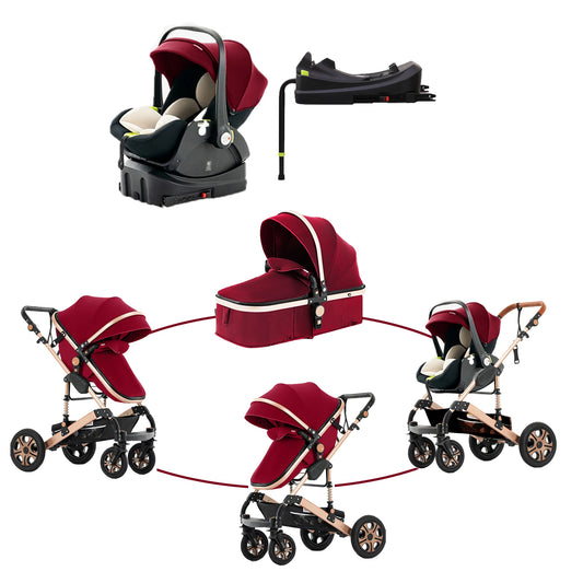 Baby Stroller Combo Car Seat -  with Carry Cot Foldable Reversible Pram