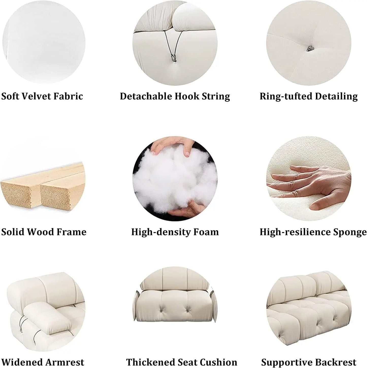 Modular Sectional Sofas Modern Velvet Convertible Couches