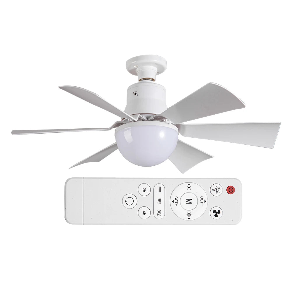 Ceiling Fan with Remote 3 Gear Wind Speed Dimmable Light Bulb