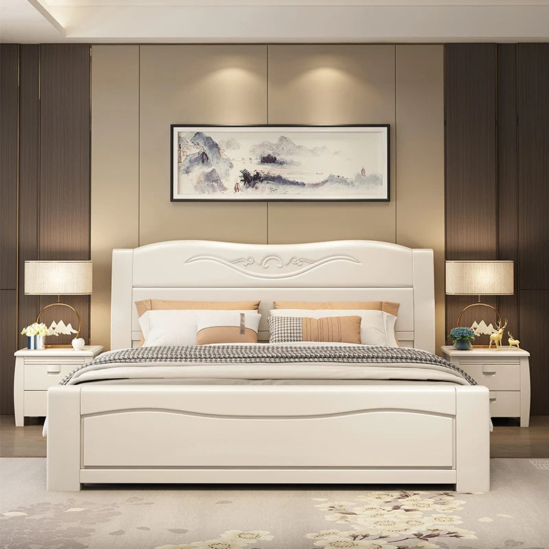 Children's Bed Luxury Double Modern Bed Design Nordic Wooden