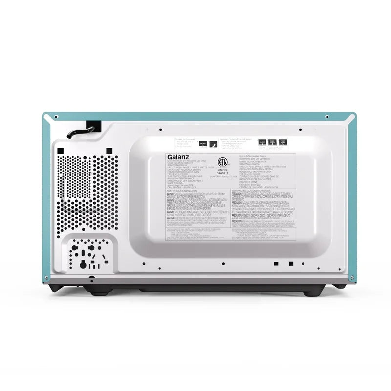 Retro Countertop Microwave Oven, Defrost, Turntable, Lock, Digital Display Timer