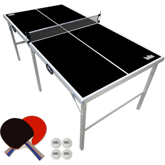 Mid-Size Portable Folding Indoor Outdoor Ping Pong Table Tennis Table