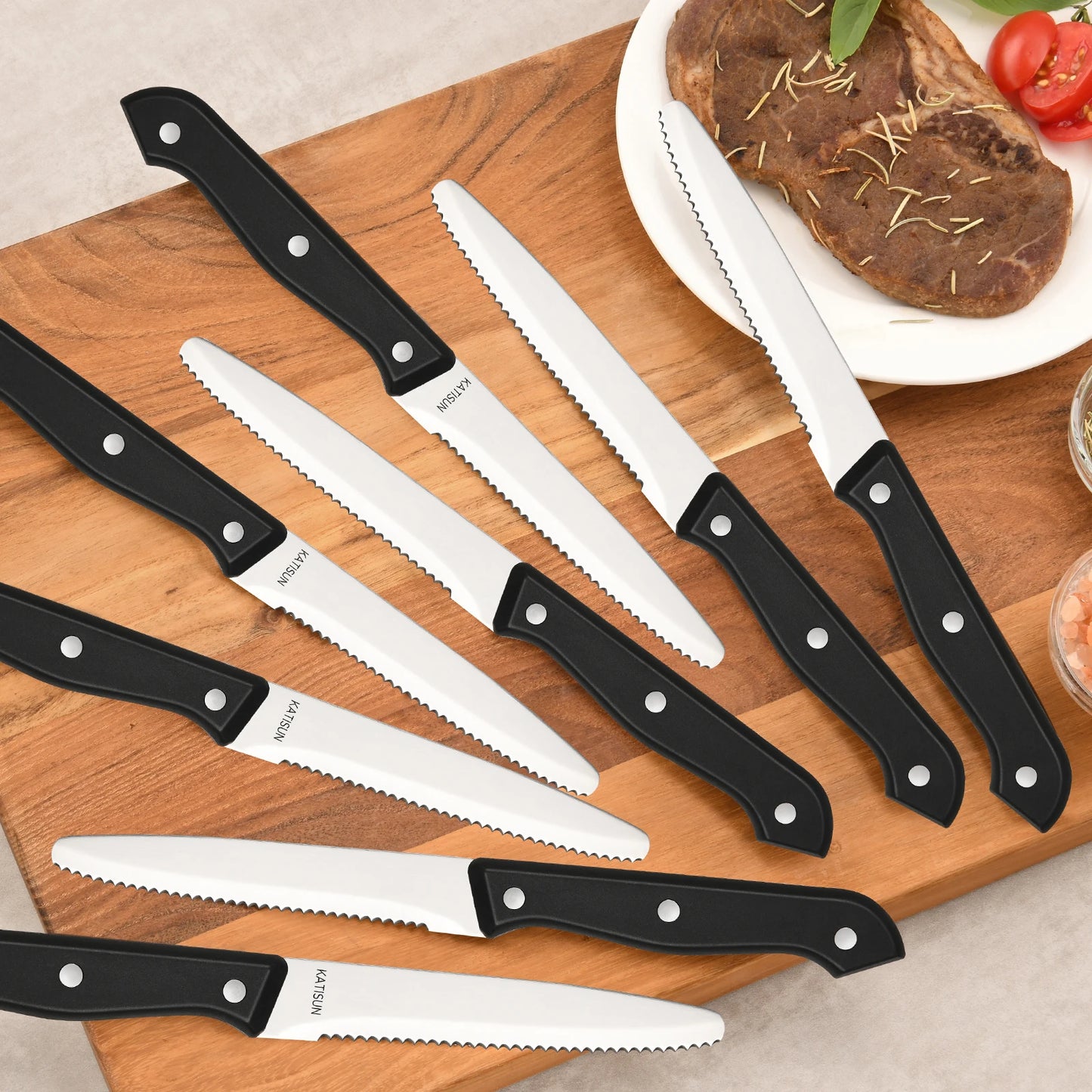 12 Pieces 4.5 Inch Steak Knives Set,  Dishwasher Safe