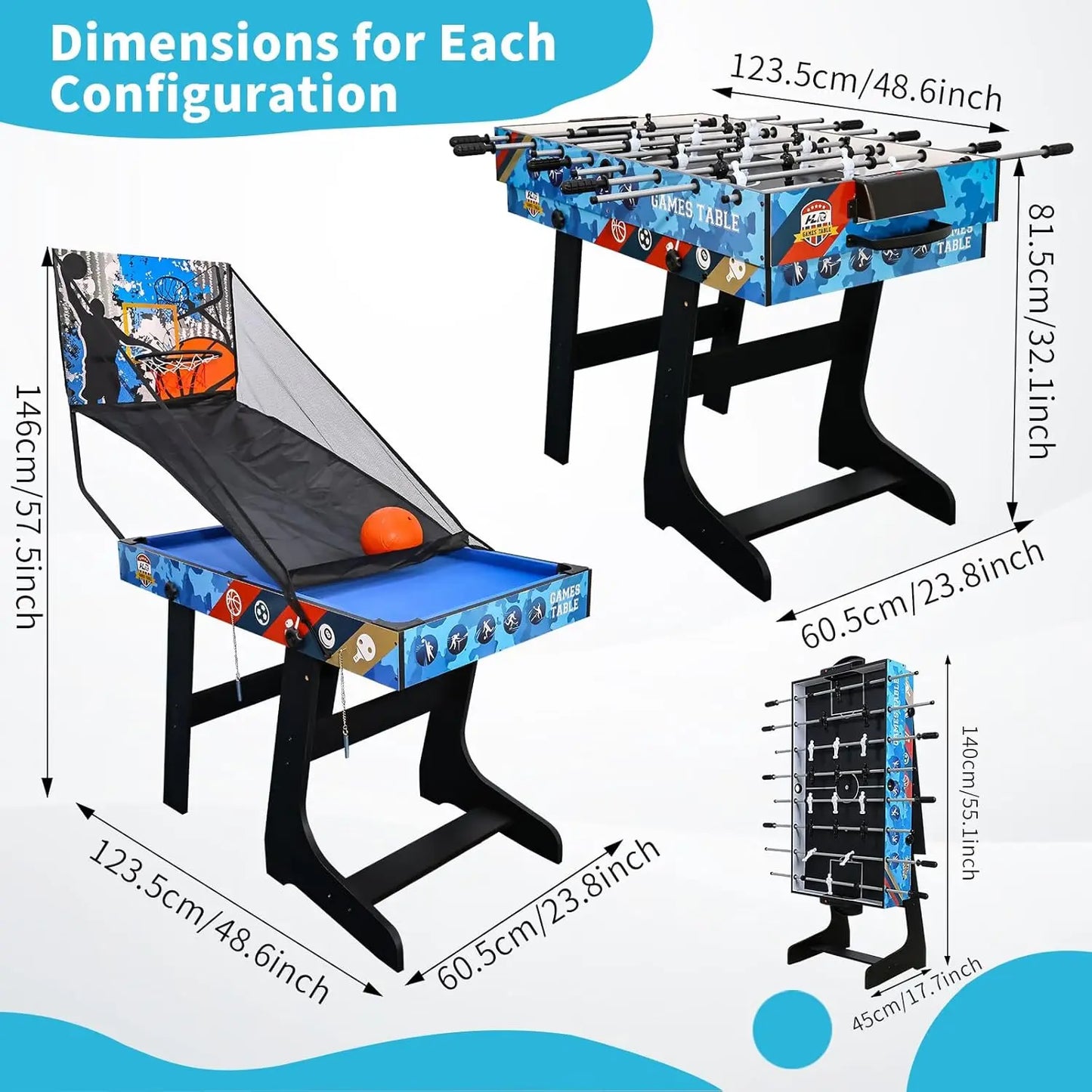 5-in-1 multifunctional play table set for children: