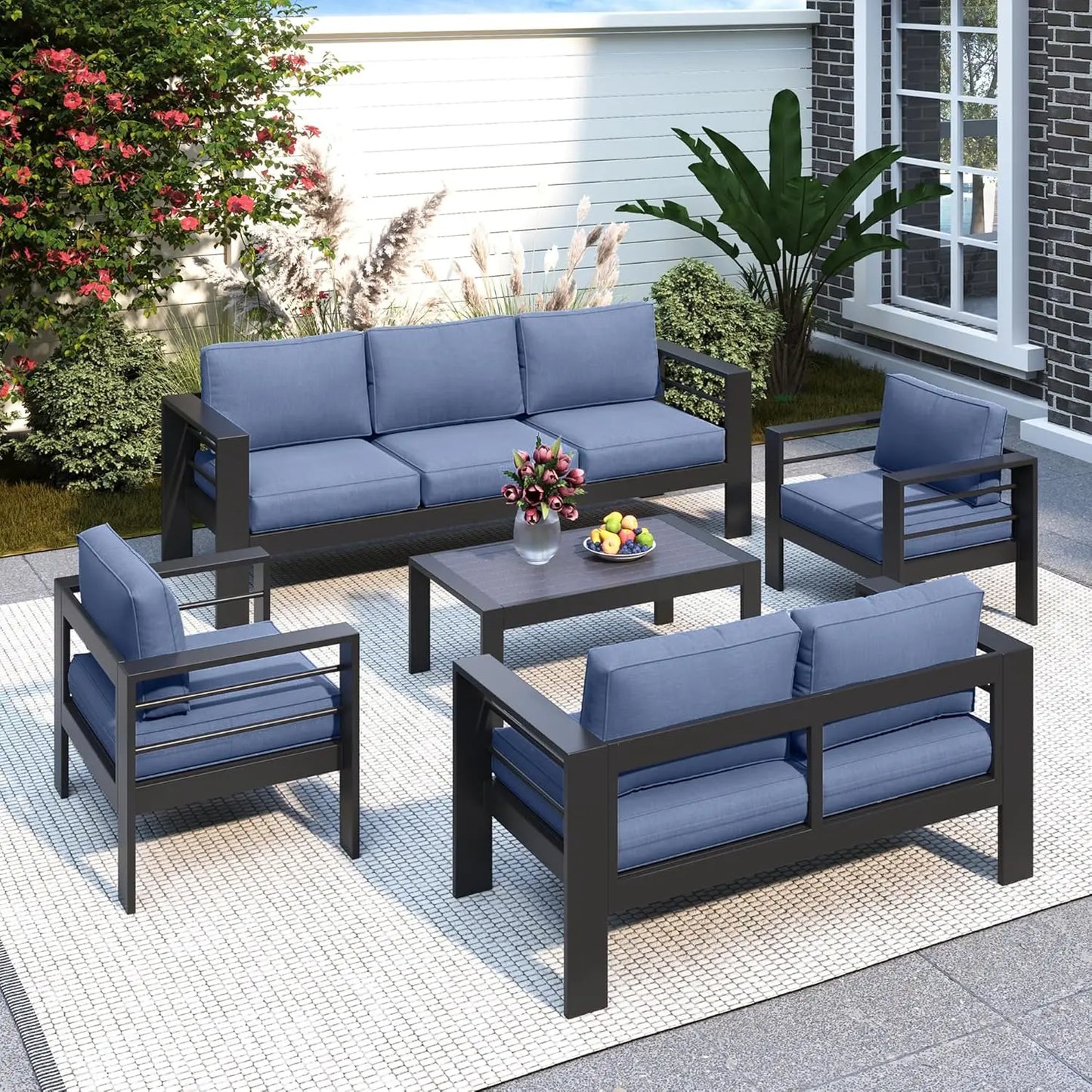 Aluminum Patio Furniture Set, Oversized with Deep Seating and Customized