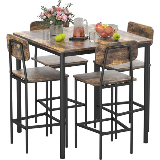 Dining Table Set for 4 with Space-Saving Design
