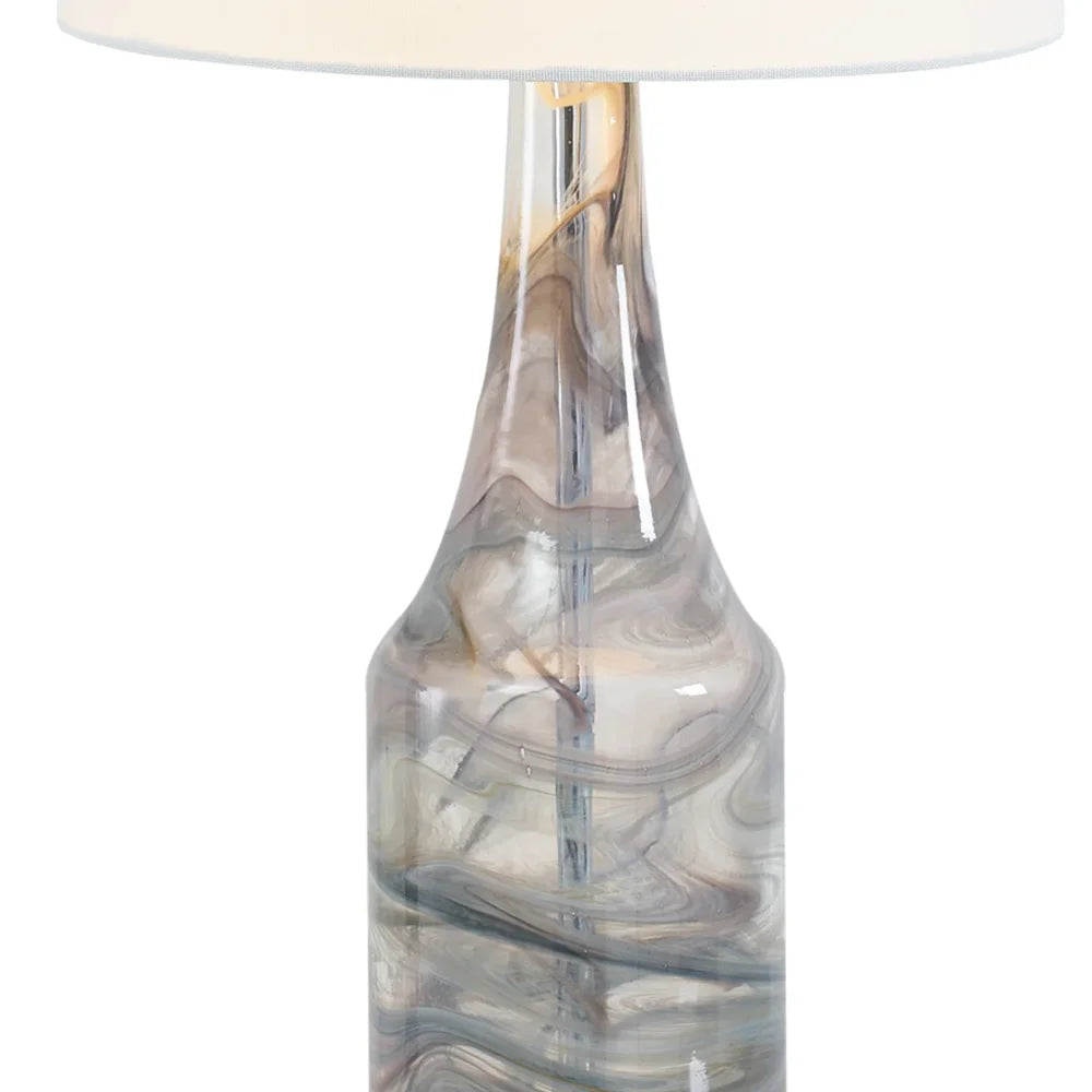 Glass Table Lamp Set of 2, 3-Way Dimmable Bedside Lamp