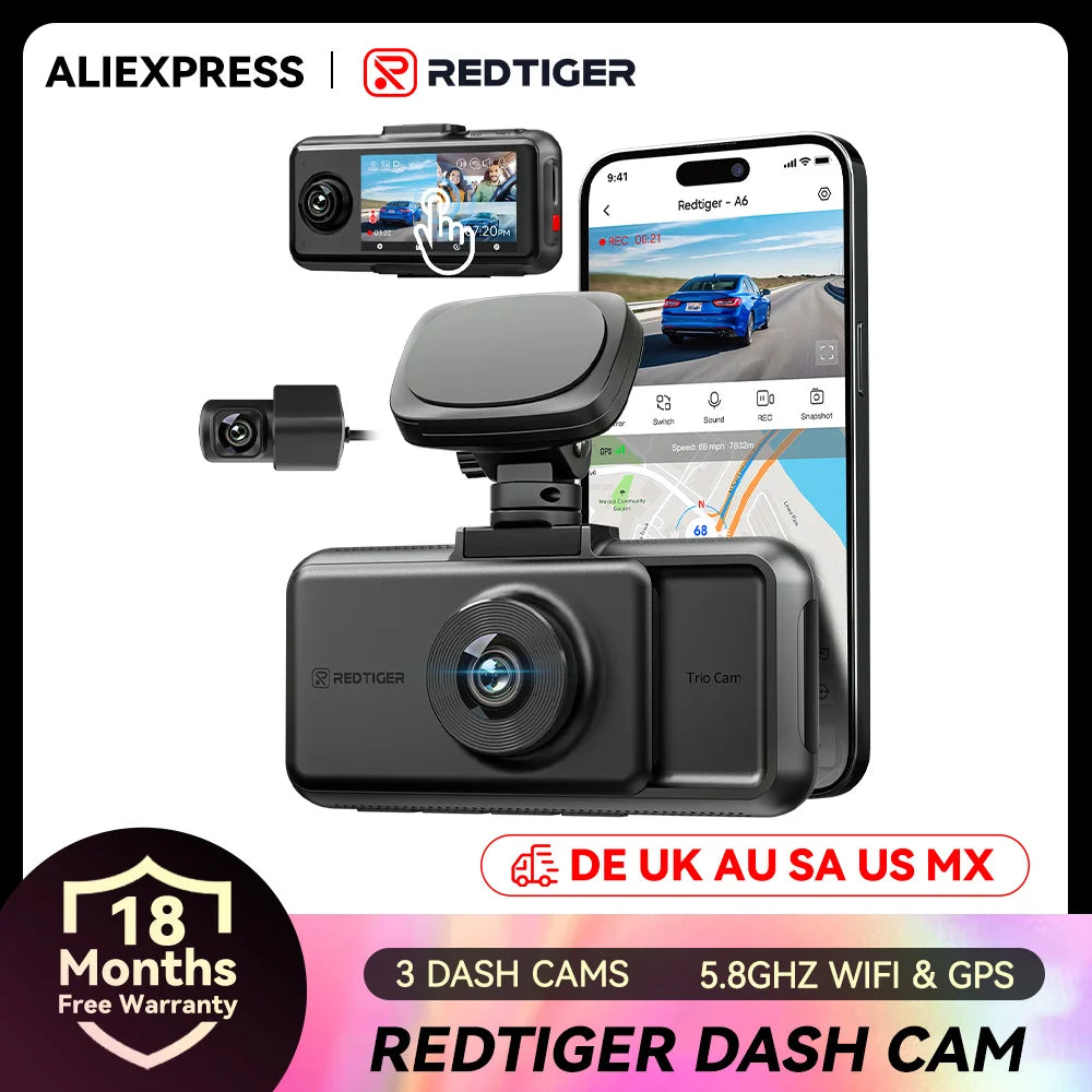 Cameras Front/Cabin/Rear Cam Built-in WiFi GPS Night Vision