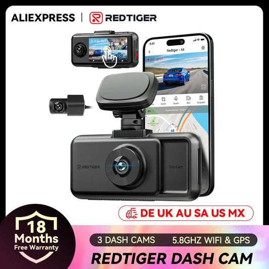 Cameras Front/Cabin/Rear Cam Built-in WiFi GPS Night Vision