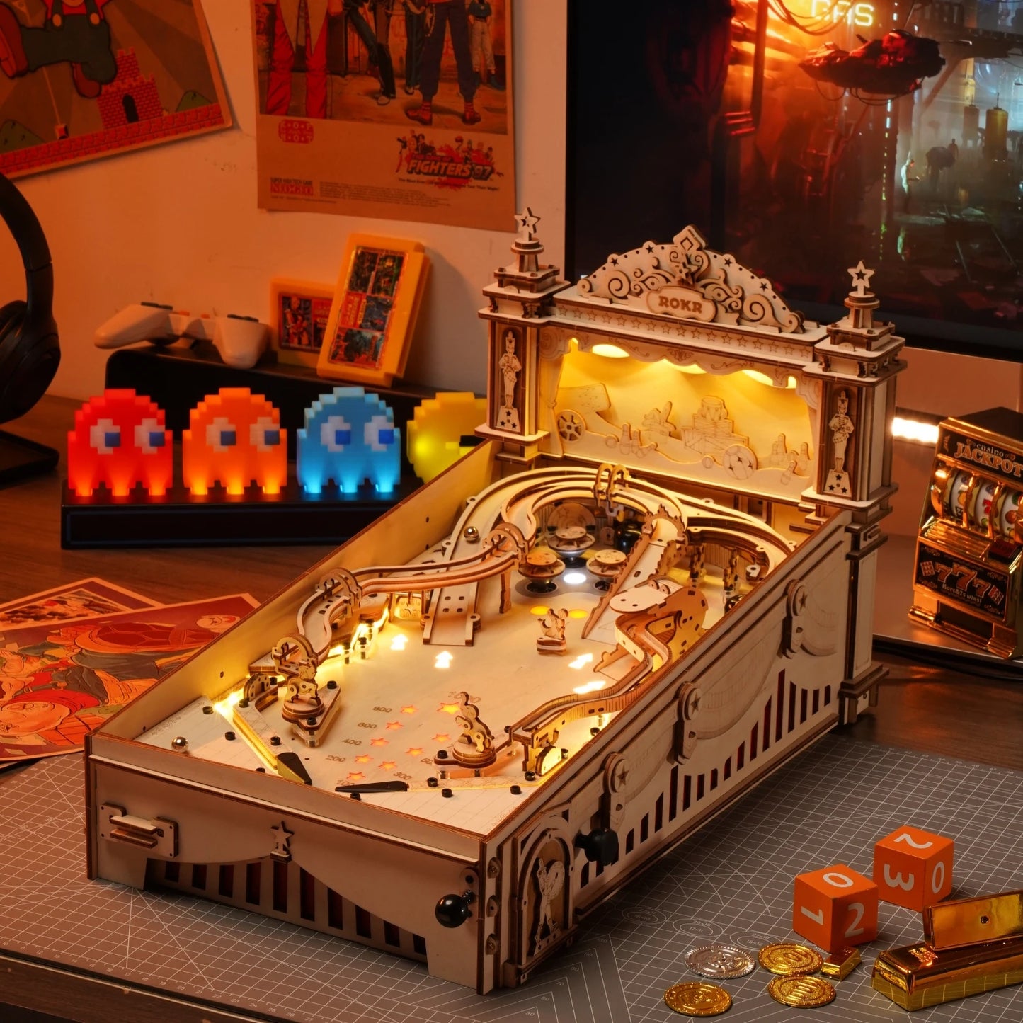 3D Pinball Machine 3D Wooden Puzzle for Adults