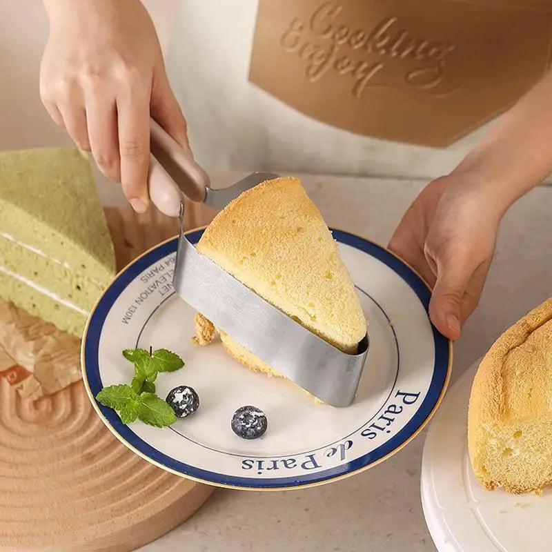 Stainless Steel Cake Slicer  Anti-slip Handle Kitchen Baking Tools