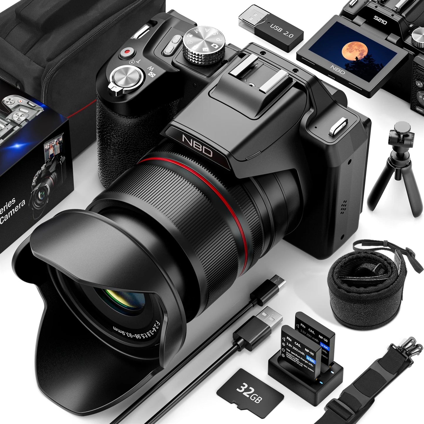 Digital Cameras With WiFi & App Control Vlogging Camera