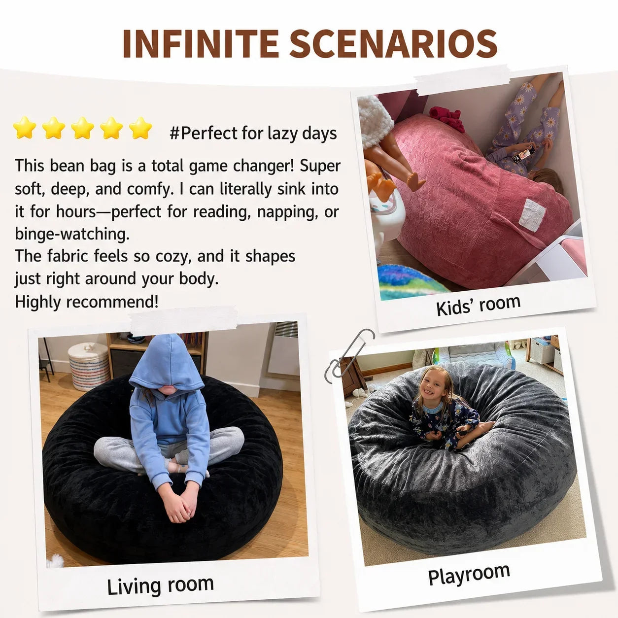 luxurious puff chair, spacious and comfortable recliner
