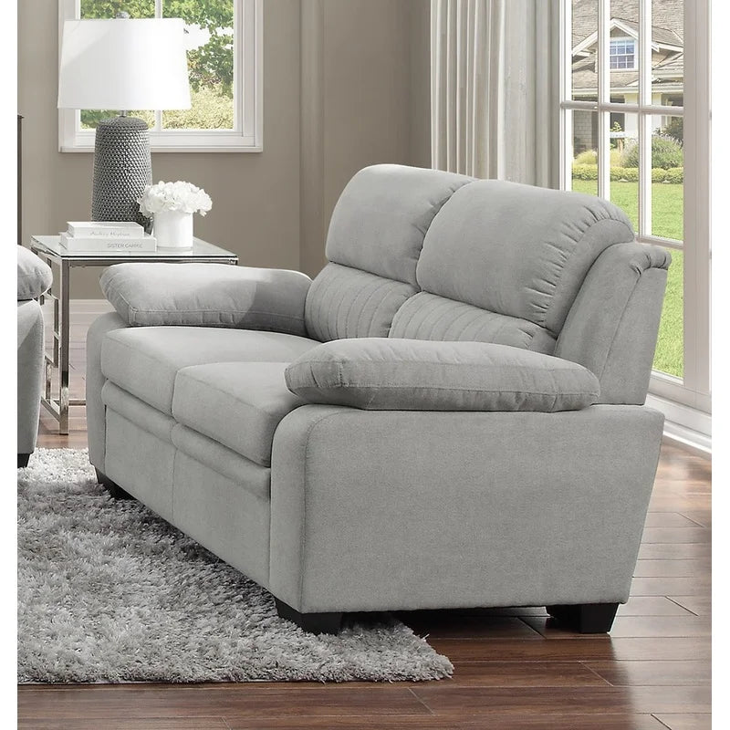 3-Piece Sofa Set with  Solid Wood Frame, Comfortable Loveseat and Chair
