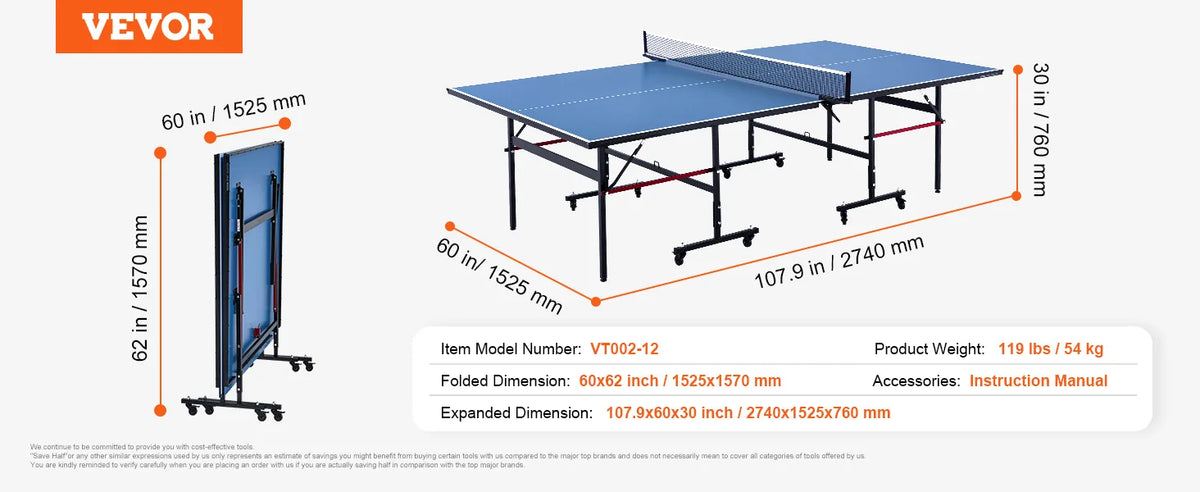 Professional Table Tennis Game Foldable Ping Pong Table with Net