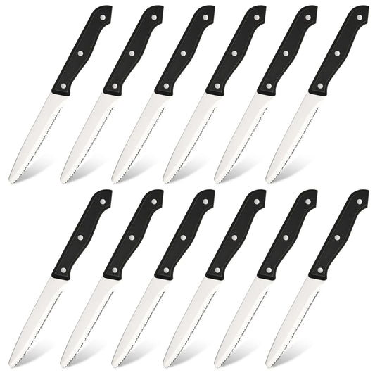 12 Pieces 4.5 Inch Steak Knives Set,  Dishwasher Safe