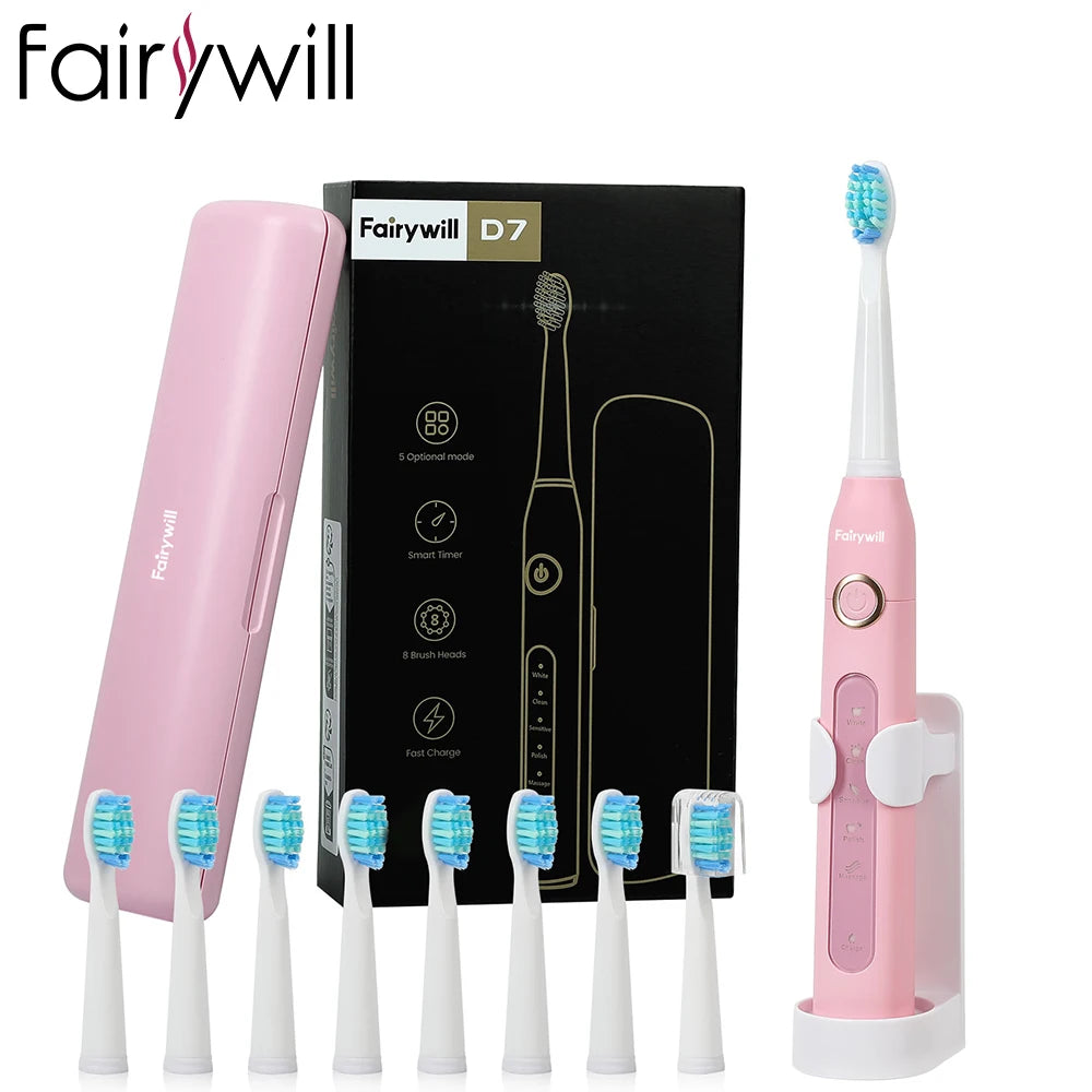 Electric Toothbrush 5 Modes USB Charger Tooth Brushes Replacement