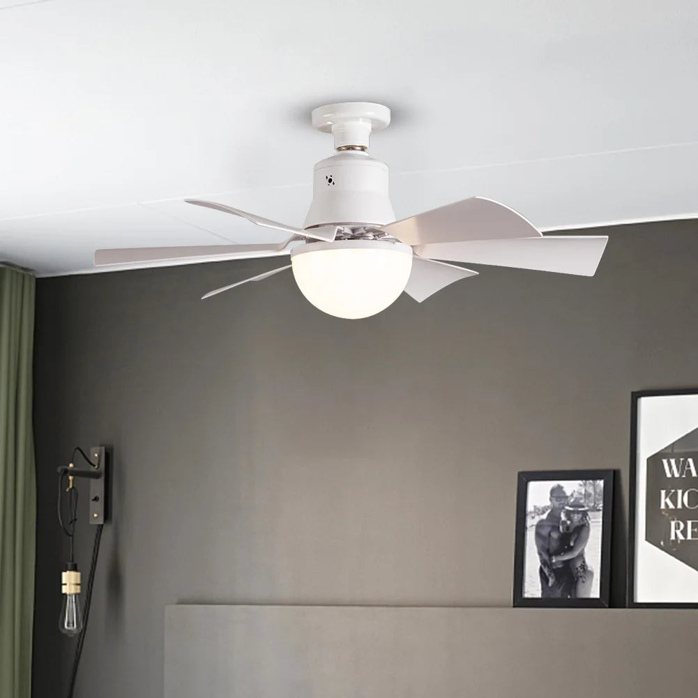 Ceiling Fan with Remote 3 Gear Wind Speed Dimmable Light Bulb