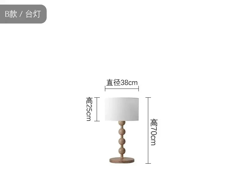 Vintage Floor Lamp Fabric Wood Vertical Light for Living Room
