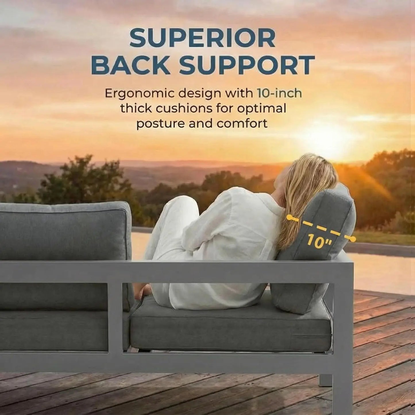 Aluminum Patio Furniture Set, Oversized with Deep Seating and Customized