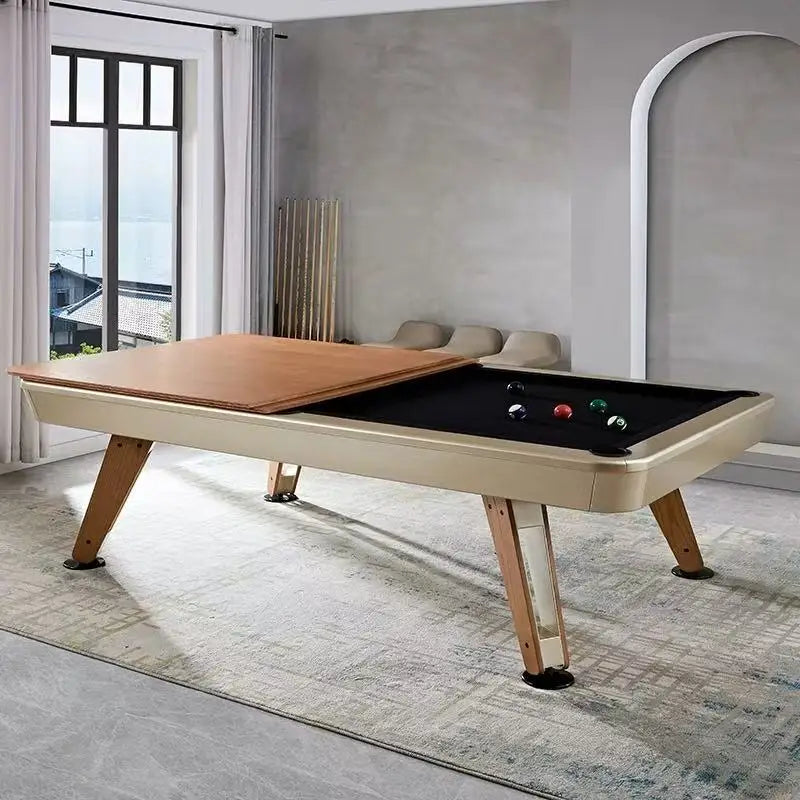 3-in-1 Convertible Pool Table with Dining and Ping Pong Top