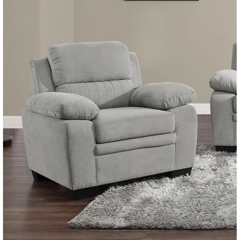 3-Piece Sofa Set with  Solid Wood Frame, Comfortable Loveseat and Chair