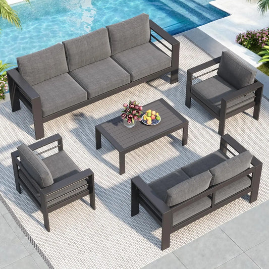 Aluminum Patio Furniture Set, Oversized with Deep Seating and Customized