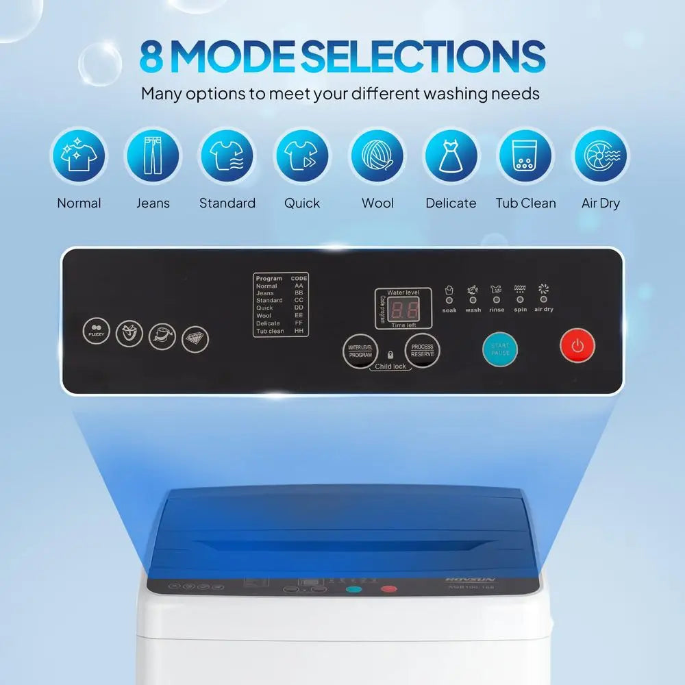 Fully Automatic Portable Washer with Stainless Steel Drum, Electric