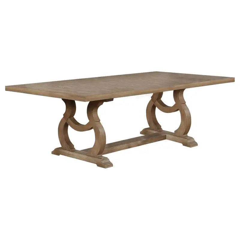 7-Piece Brown and Cream Dining Set for Modern Dining Room