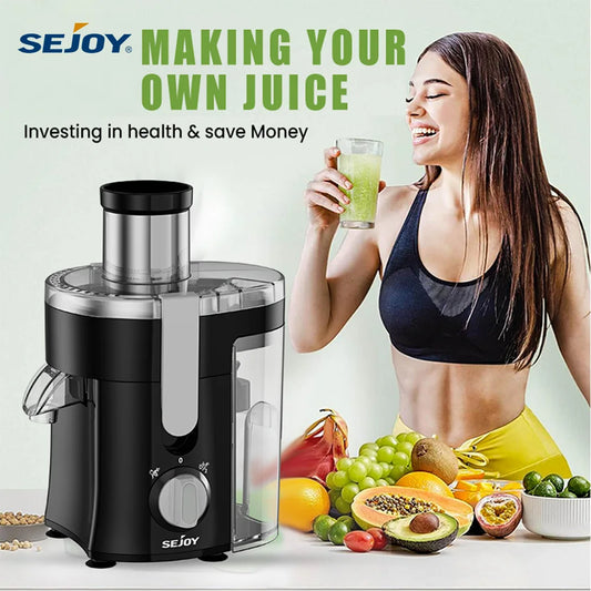 Compact Fruit Juicer, Multiple Safety Features, Centrifugal Extractor Speed, Adjustable