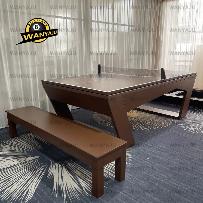 3-in-1 Convertible Pool Table with Dining and Ping Pong Top